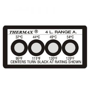 Термоиндикаторная наклейка Thermax 4