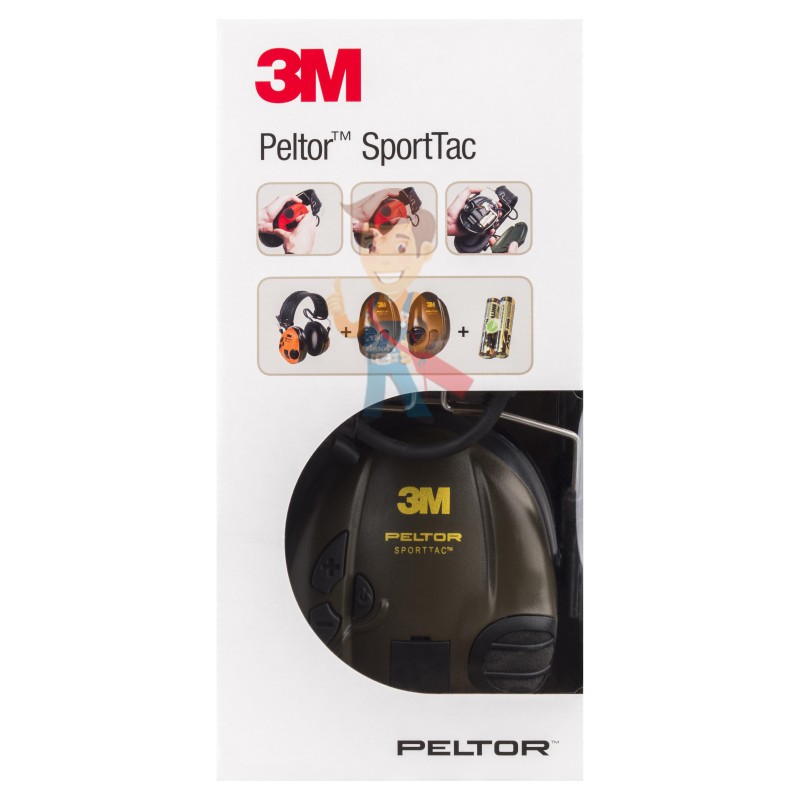 Наушники активные для стрельбы 3М PELTOR SportTac™, 2 цвета чашек: красный и чёрный - фото 4