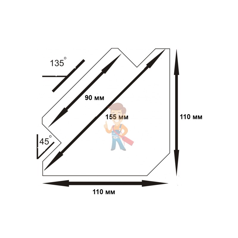 Магнитный угольник для сварки для 3 углов Forceberg, усилие до 23 кг - фото 4