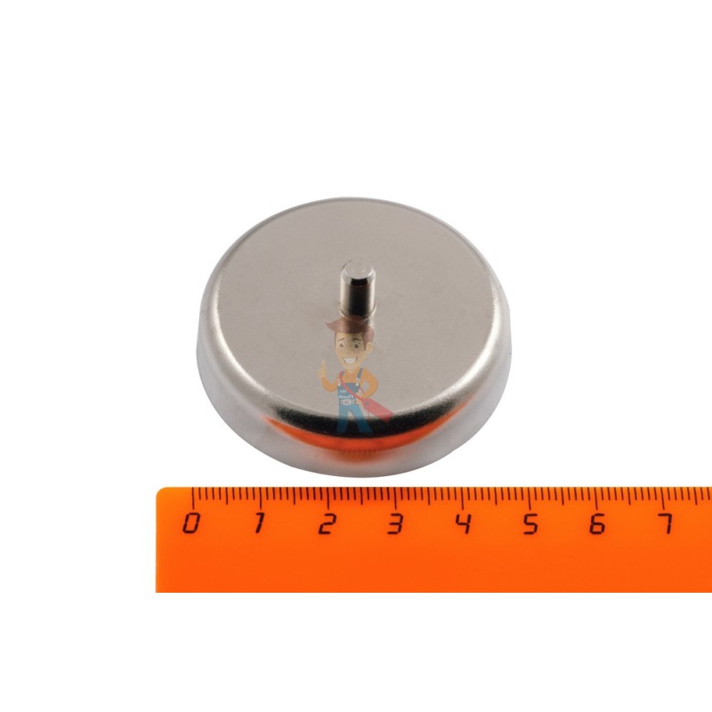 Магнитное крепление D48 со стержнем - подставка на магните для топпера, ценников, рамок, плакатов - фото 1