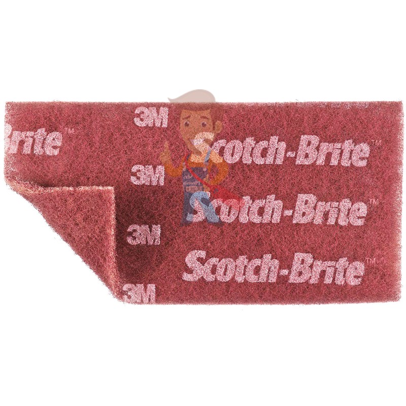 Лист Scotch-Brite MX-HP , A VFN, бордовый, 114 мм х 228 мм, № 64659, 6 шт/уп - фото 2